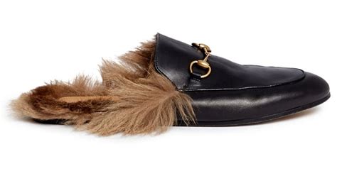 gucci furry slides